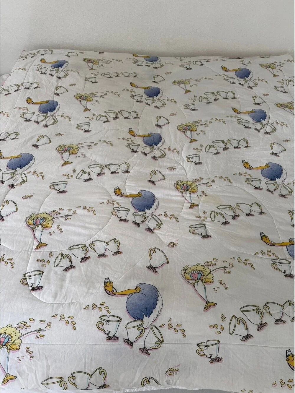 Vintage 90s Disney Beauty and the Beast Belle Reversible Full Comforter 81x76